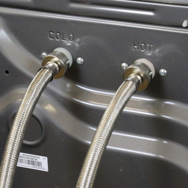 Eastman 41063 Braided Stainless Steel Washing Machine Hose 5 Ft Length 4-inch X 3 1-pair