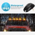 Partsam 5pcs Smoke Cab Light 16led Amber Top Roof Running Marker Lights Assembly Compatible With Dodge Ram 1500 2500 3500 4500