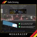 Mega Racer 10 63a 270mm Car Rear View Mirror Hd Blue Tint Panoramic Wide Angle Convex Surface 2 Interior Retractable Rubber