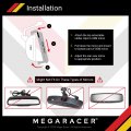 Mega Racer 10 63a 270mm Car Rear View Mirror Hd Blue Tint Panoramic Wide Angle Convex Surface 2 Interior Retractable Rubber