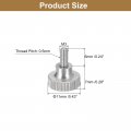 Uxcell M3x6mm Knurled Thumb Screws 5pcs 304 Stainless Steel Flat Head Bolts With Shoulder Grip Knobs Fasteners