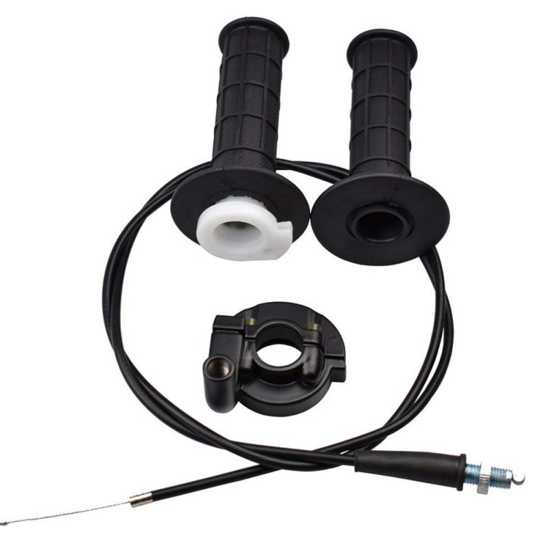 Twist Throttle Accelerator Handle Grips And Cable Set For 7 8 In 22mm Handlebars 50cc To 250cc Mini Bike Atv Quad Pit Dirt