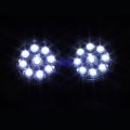 Polarlander 2pcs Car Daytime Running Light 9w Led Round Fog Auto Drl Dc12v White