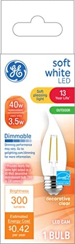 Ge Lighting Led Decorative Light Bulbs 3 5 Watt 40 Equivalent Soft White Medium Base Dimmable 4 Pack