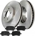 Motorbymotor Front Rear Brake Kit Rotors And Ceramic Pads Fits For Chevy Cobalt Malibu Pontiac G5 G6 Saturn Aura Slotted Disc 