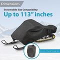 Waterproof Snowmobile Cover Heavy Duty Marine Grade Polyester Up To 113 In Length Uv Resistant With Dual Air Vents And Non 