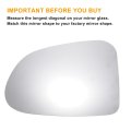 Car Rearview Left Side Mirror Glass Replacement W Backing Plate Non-heated White For Hyundai Santa Fe 2019-2023