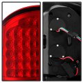 Acanii For 2007-2008 Dodge Ram 1500 07-09 2500 3500 Red Clear Led Tail Lights Signal Lamps