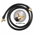 X Autohaux 100cm 39 Tire Valve Stem Extension Inflator Extender Hose Set Universal Fit For Car Motorcycle Bicycle