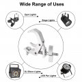 Uxcell Light Truss Clamps 1 W Stage Lighting Pipe C Clamp Aluminum Alloy For 57-2 4 Od Tube Max Load 60lb Silver 1pcs