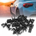 X Autohaux 10pcs Car Plastic Fasteners Hood Prop Rod Retainer Clip Black Single Hole Holder Clamp 28 6x27mm