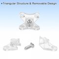4pcs Removable Corner Brace Plastic Butterfly L Brackets Right Angle Support With Screws For Shelves Cabinets Wood Furniture