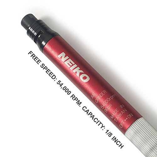 Pencil Style 1/8"/3 mm/54000 RPM Neiko 10649A Air-powered Micro Die Grinder 