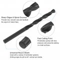 Uxcell Tap And Drill Bit Set 5 16-24 Unf Thread 7 25 Black Oxide Twist Straight Flute Tapping Threading Repair Tool Kit