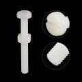Uxcell 20 Pairs Nylon Screw Nut Assortment M6x50mm Slotted Pan Head Screws M6 Hex Nuts For Machinery Electronics White