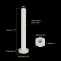 Uxcell 20 Pairs Nylon Screw Nut Assortment M6x50mm Slotted Pan Head Screws M6 Hex Nuts For Machinery Electronics White