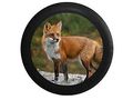Full Color American Red Fox Wildlife Hunting Scene Spare Tire Cover Black 29 In 