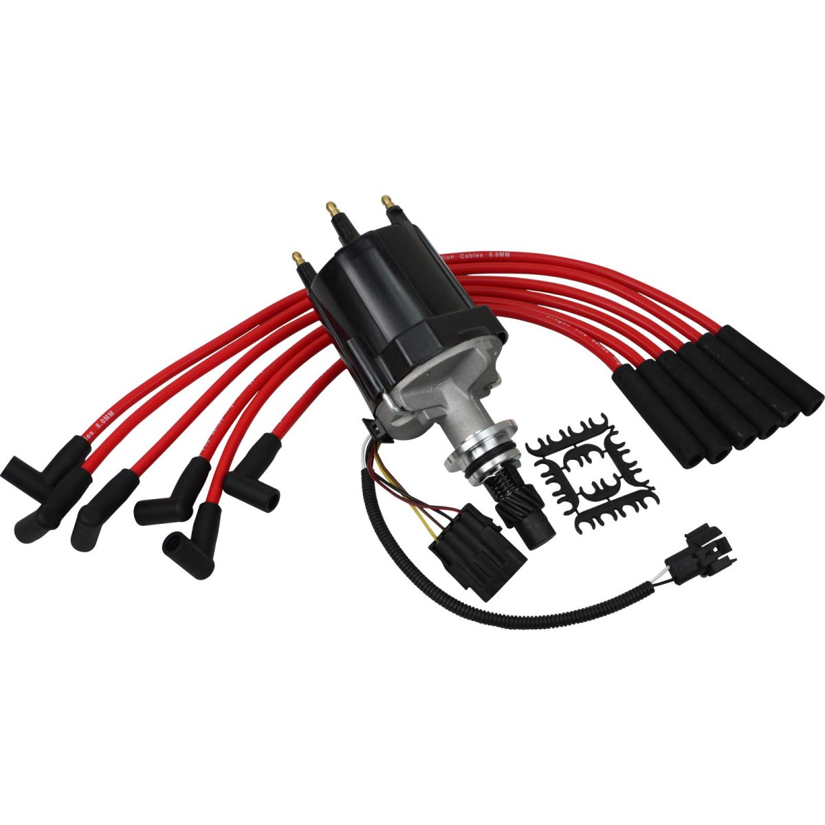 Aip Electronics Power Pack Ignition Distributor And Spark Plug Wires Compatible With 1982-1991 Buick Chevrolet Pontiac