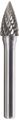 Drill America Dul Series Solid Carbide Bur Double Cut Sg3 Tree Pointed End 1 4 Shank 8 Head Diameter 3 Cutting Length Pack Of 