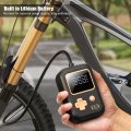 Electric Tire Air Compressor With Pressure Gauge Dc 5v 2a Inflator Pump For Bike Motorcycle Car Tires Balls Built In Battery