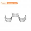 Uxcell 10pcs 16mm 5 8 Inch Stainless Steel Double Line Clamps Single Hole Rigid Pipe Strap M-type U Shape Bracket Tube For Wire