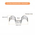 Uxcell 10pcs 16mm 5 8 Inch Stainless Steel Double Line Clamps Single Hole Rigid Pipe Strap M-type U Shape Bracket Tube For Wire