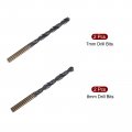 Uxcell Drill Bits Set 7mm 8mm Titanium Nitride Coated High Speed Steel 4341 Straight Round Shank Drilling Cutter For Stainless