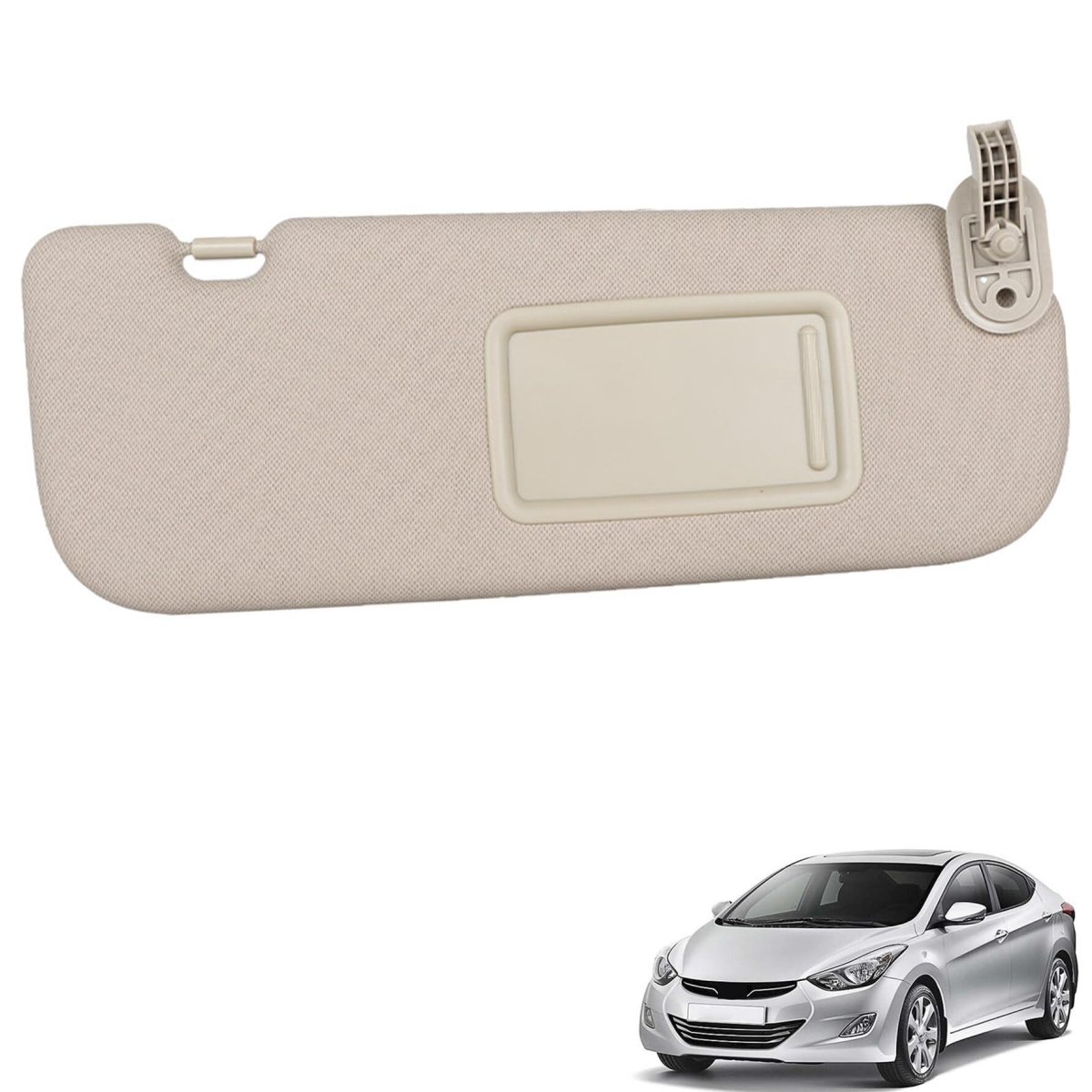 Beige Sun Visor With Makeup Mirror Right Side Replacement For 2011-2015 Elantra Md Sedan 4-door 852203x000