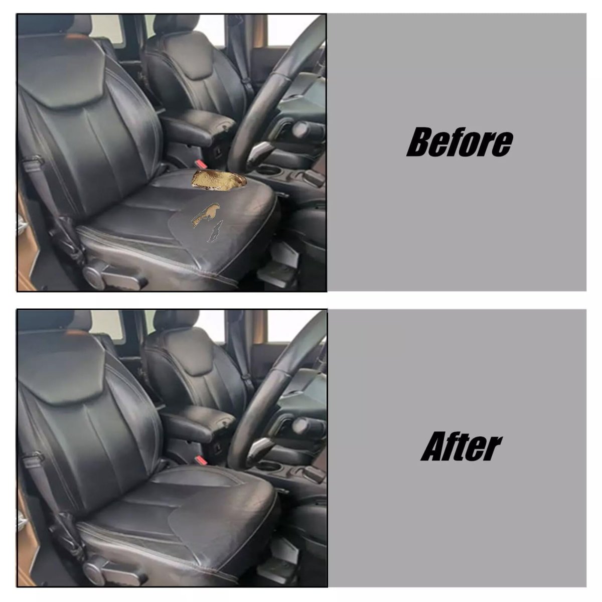 Black Driver Side Bottom Foam Replacement Leather Seat Cover For Jeep Wrangler Rubicon 2013 2014 2015 2016 2017