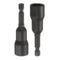 2pcs 1 4 Hex Shank 13mm Magnetic Socket 65mm Length Cr-v Steel Quick-release Impact Driver Wrench Screw For Drill Power Nut 