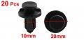 Uxcell 20pcs Plastic Rivet Push-type Clips 10mmx20mmx20mm