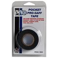Pro Tapes Pocket Gaff 1 Inch 24mm X 6 Yards Length Black Matte Size Gaffers Tape Holds Tight Easy To Remove 