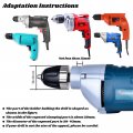 Square Hole Drill Bit Adapter Woodworkings Bracket Bit For Machine Accessory