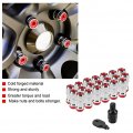 Wheel Nuts Screw M12 X P1 5 Car Racing Lug For Most Of Aftermarket Wheels Red