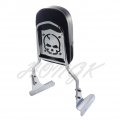 Chrome Flame Backrest Sissy Bar With Leather Pad For Vlx600 Vt600c B07cbq9b5k 
