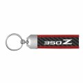 Ipick Image Made For Real Carbon Fiber Strap With Red Leather Stitching Edge Key Chain Nissan 350z