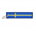 Swedish Nordic Cross National Flag Keychain Tag With Key Ring Keys Cars Motorcycles Gifts Edc 