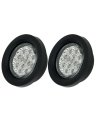 2x 2 5in Round Led Clearance Marker Lights Red 13 Trailer Side Lamp For Truck Bus Van Boat Universal Waterproof Tail And 