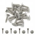 Uxcell 20pcs Gray Car Plastic Push Type Rivet Fastener Bumper Clips 10mm X 27mm 40mm