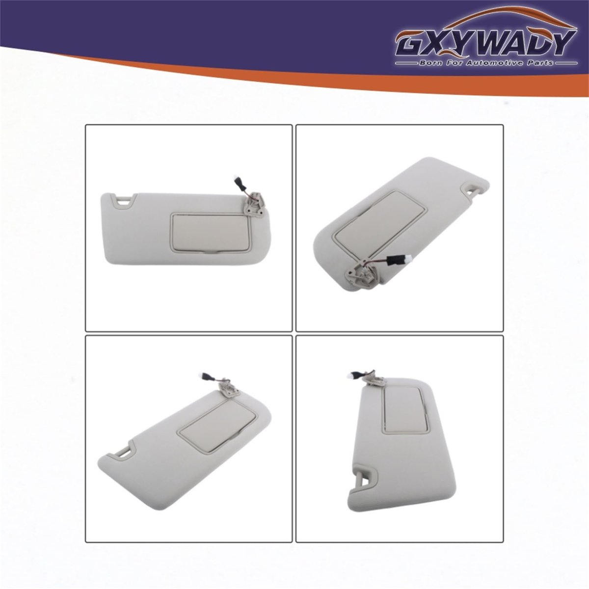 Right Passenger Side Sun Visor With Lights Gray Replacement For Altima 2019 2020 2021 2022 2023 2024 96400-6ca3c