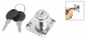28mm Height Cylinder Rim Security Glass Cabinet Door Lock W Keys 