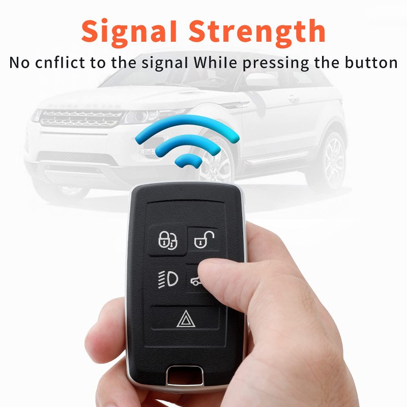 Soft Tpu Key Fob Cover For Land Rover Range Vogue Sport Discovery 5 And Jaguar Full Protection Remote Case B Black