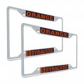 Syracuse University Metal License Plate Frame For Front Or Back Of Car Officially Licensed Blue Mascot 2-pack 