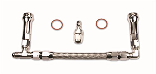 34-6000ss Ss Fuel Line 6an Silver With Reusable Gaskets And Pressure Gauge Port 6 An Hose Barb Adapter Universal Fit