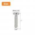 Uxcell 10x1 Flat Head Sheet Metal Screws 25pcs Phillips Drive Wood 304 Stainless Steel Self Tapping