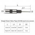 Uxcell Hollow Paper Drill Bit 3 5mmx70mm 2 5mmx65mm For Straight Shank Punch Punching Machine 2pcs