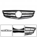 Topteng Front Grille With Led Emblem Upper Grill Replacement Compatible Benz W204 C300 C350 2008-2014 Not Fit On C63 Amg