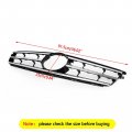 Topteng Front Grille With Led Emblem Upper Grill Replacement Compatible Benz W204 C300 C350 2008-2014 Not Fit On C63 Amg