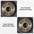 X Autohaux 4pcs Plastic 66 6mm To 57 1mm Car Hub Centric Rings Wheel Bore Center Spacer Yellow
