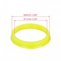 X Autohaux 4pcs Plastic 66 6mm To 57 1mm Car Hub Centric Rings Wheel Bore Center Spacer Yellow